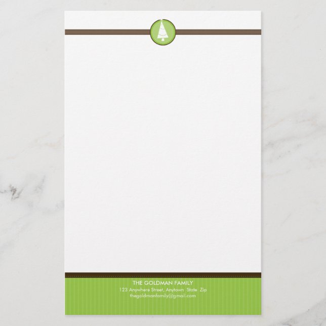 PERSONALIZED NOTEPAPER :: stripedstitch 6 Stationery (Front)
