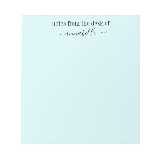 Personalized notes from the desk of (Front)