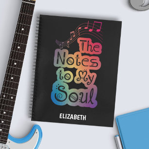 Personalized Notes to My Soul Rainbow Notebook