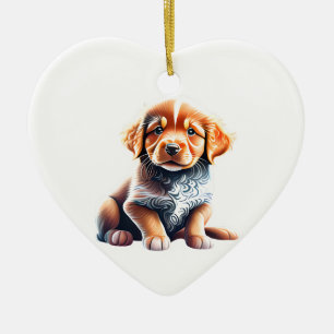 Personalized Nova Scotia Duck Tolling Retriever Ceramic Ornament
