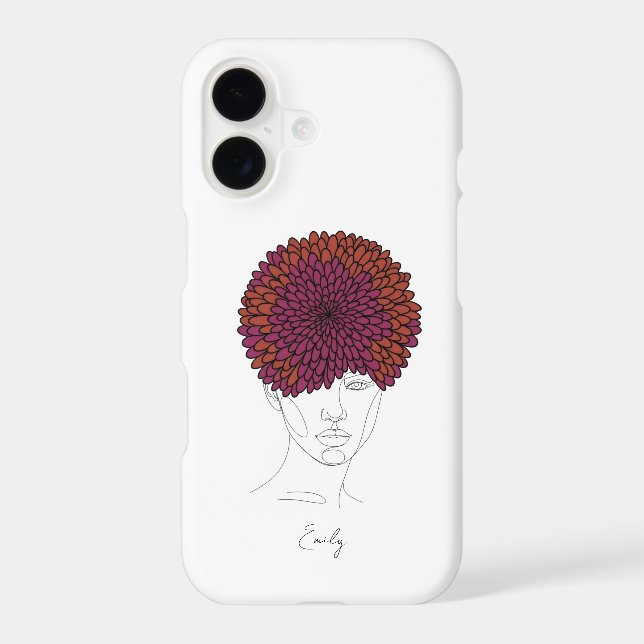 Personalized November Birth Flower Portrait (Verso)