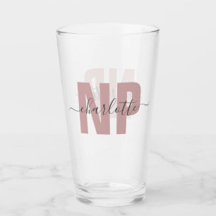 Personalized NP Nurse Practitioner Graduation Chic Glass