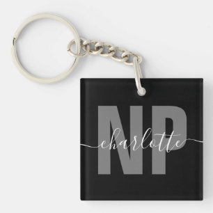 Personalized NP Nurse Practitioner Graduation Chic Keychain