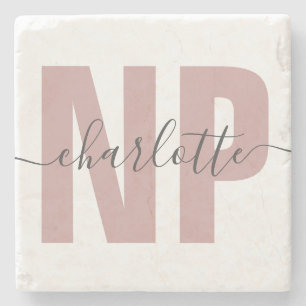 Personalized NP Nurse Practitioner Graduation Chic Stone Coaster