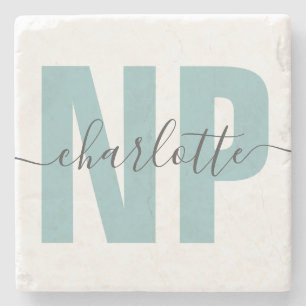 Personalized NP Nurse Practitioner Graduation Chic Stone Coaster