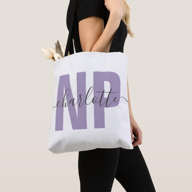 Personalized NP Nurse Practitioner Graduation Chic Tote Bag (Close Up)