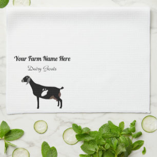 Personalized Nubian Dairy Goat Kitchen Towel