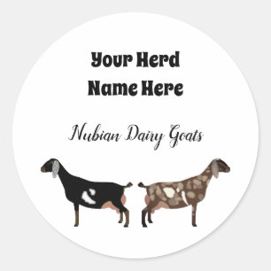 Personalized Nubian Dairy Goat Sticker