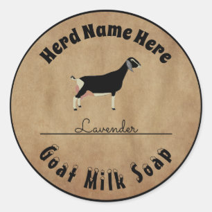 Personalized Nubian Goat Milk Soap Classic Round Sticker