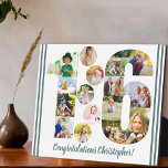 Personalized Number 16 Photo Collage 16th Birthday Plaque<br><div class="desc">16th Birthday Plaque - personalized with a photo collage of your favourite photos and custom text. The photo template is set up ready for you to add your photos, which will be displayed in the shape of a number 16 along with 5 extra spots, so you can have a total...</div>