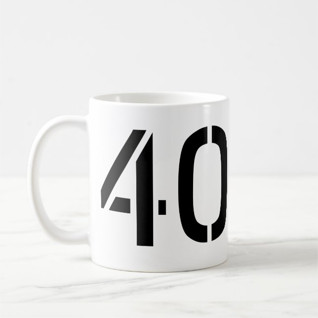 Personalized Number Gifts | Customizable Number Coffee Mug (Left)