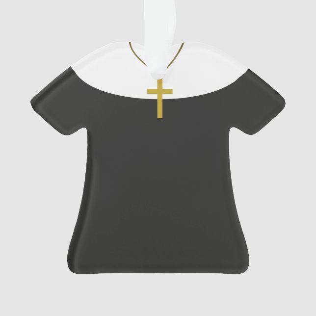 Personalized Nun Sister Christmas Ornament (Front)