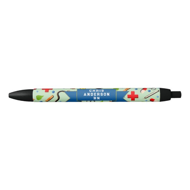 Personalized Nurse Black Ink Pen (Front)