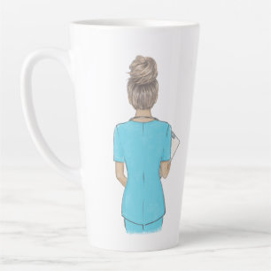 Personalized Nurse (Blonde Hair with Bun) Mug