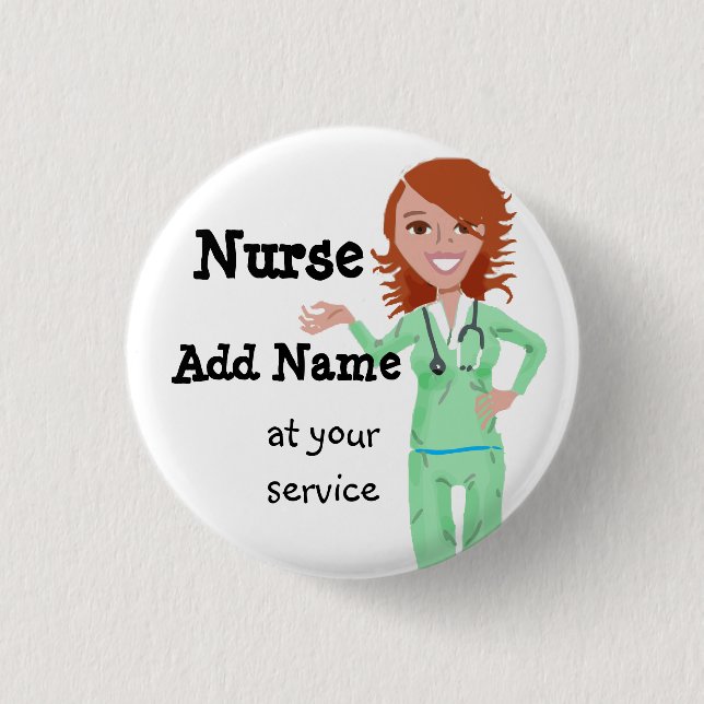 Personalized Nurse Button (Front)