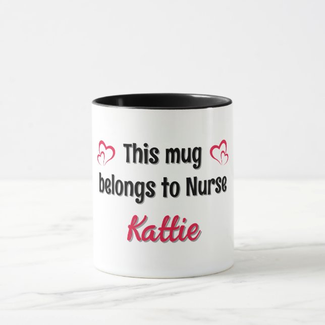 Personalized Nurse Coffee Mug Gift (Center)