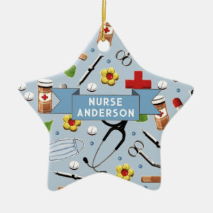 Personalized Nurse Collectable Ceramic Ornament