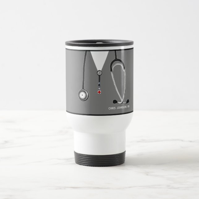 Personalized Nurse Collectable Travel Mug (Center)