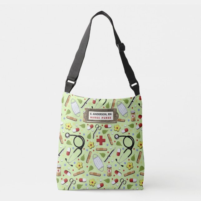 personalized nurse crossbody bag (Front)