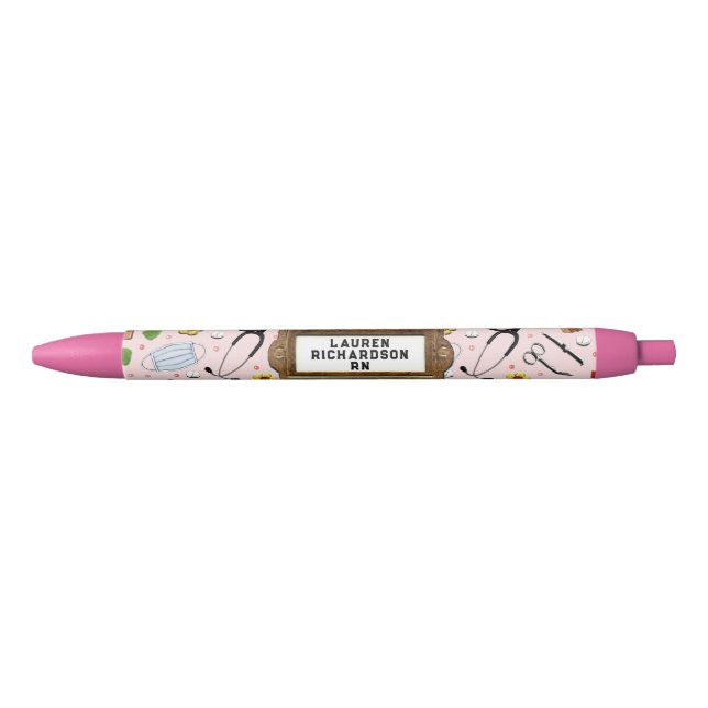 Personalized Nurse Gift Black Ink Pen (Front)