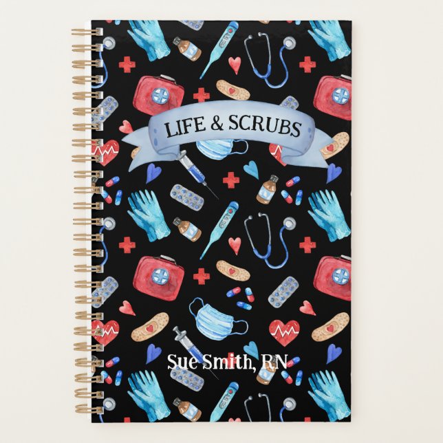 Personalized Nurse Gift for Student Nurse Planner (Front)