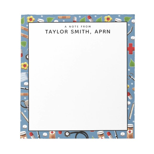 Personalized Nurse Gift Idea Notepad (Front)