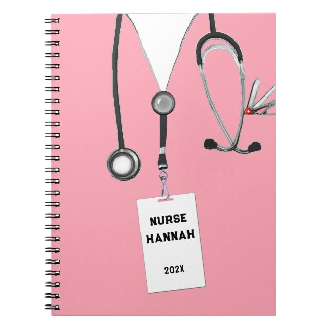 Personalized Nurse Gift Ideas Notebook (Front)