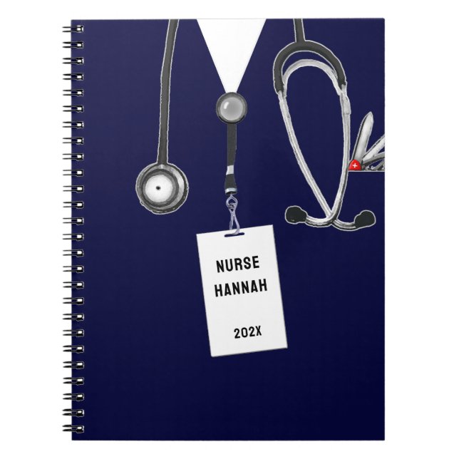 Personalized Nurse Gift Ideas Notebook (Front)