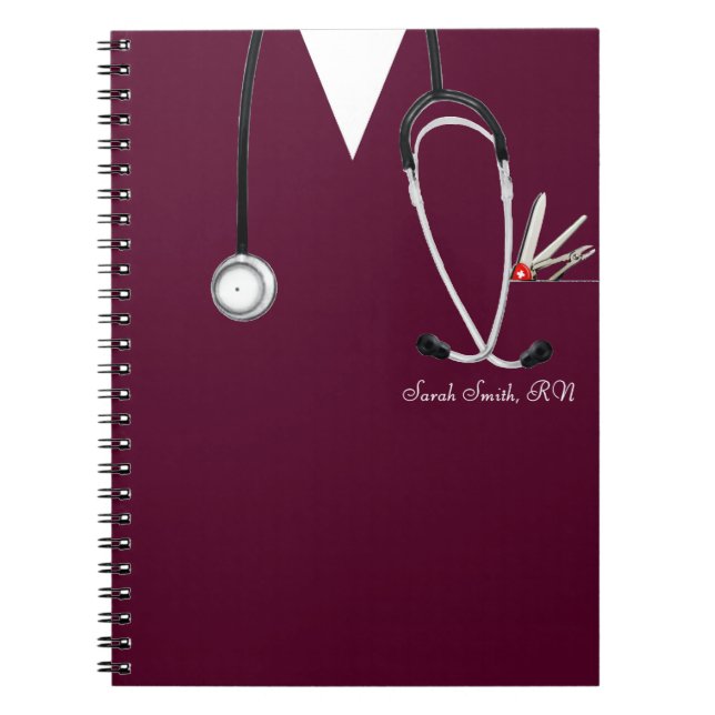 personalized nurse gift ideas notebook (Front)