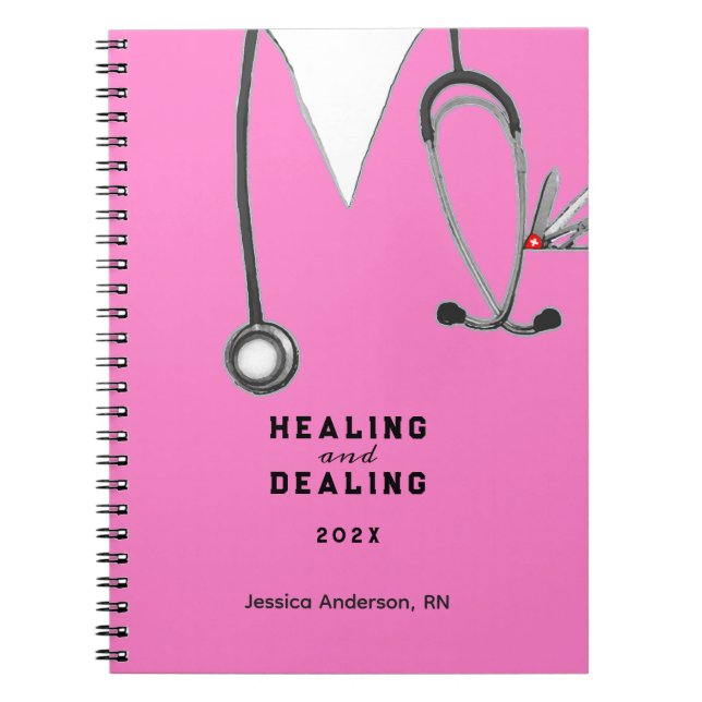 personalized nurse gift ideas notebook (Front)