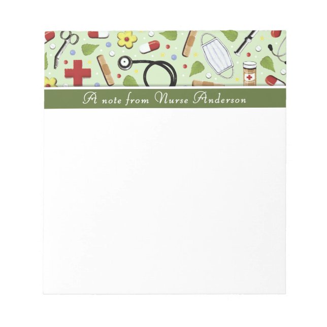 Personalized Nurse Gift Notepad (Front)