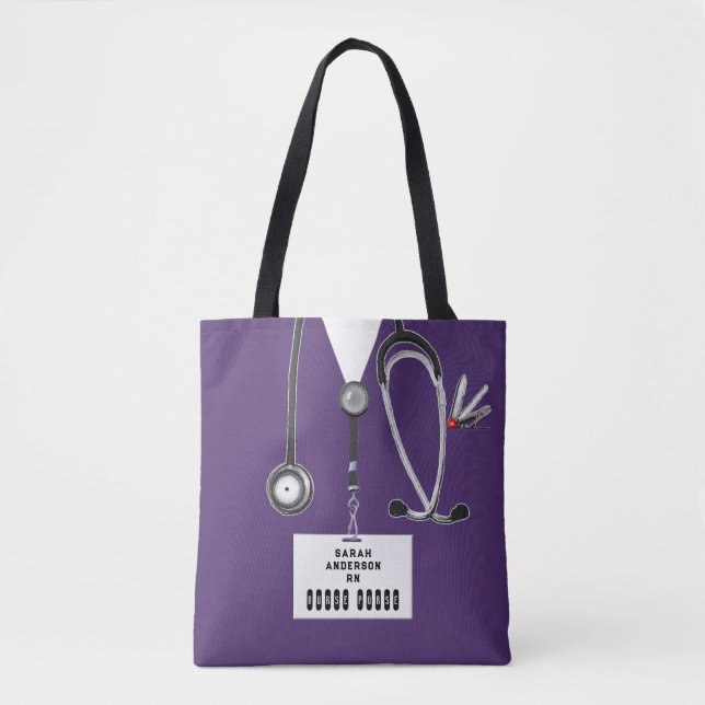 Personalized Nurse Gift Tote Bag (Front)