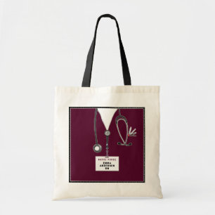 personalized nurse gift tote bag