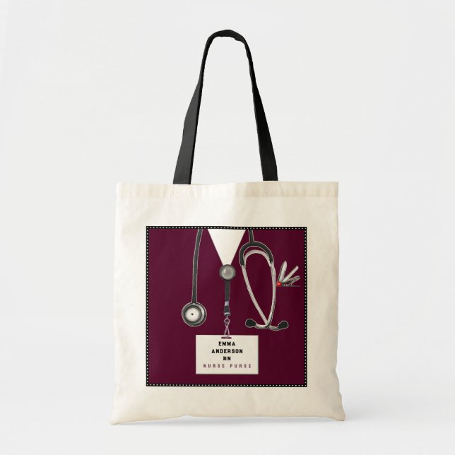 personalized nurse gift tote bag (Front)