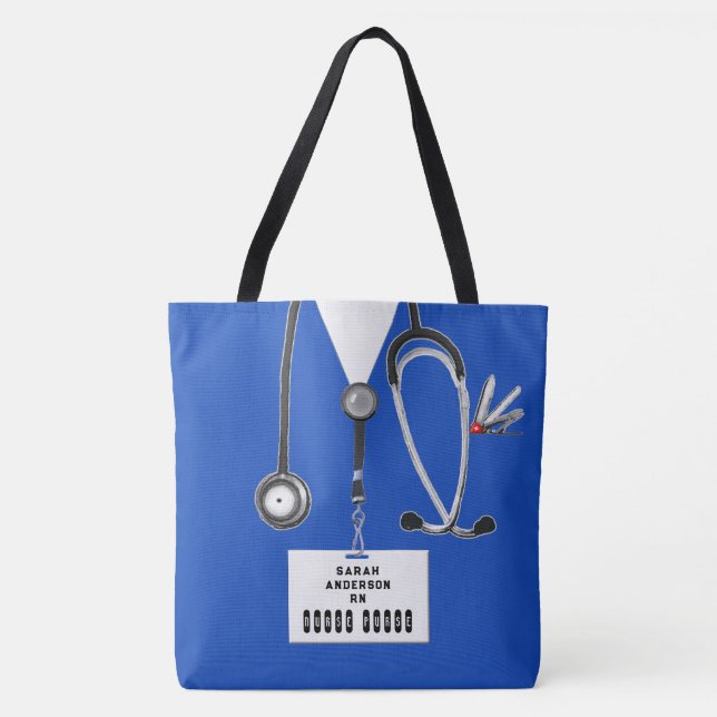 Personalized Nurse Gift Tote Bag (Front)