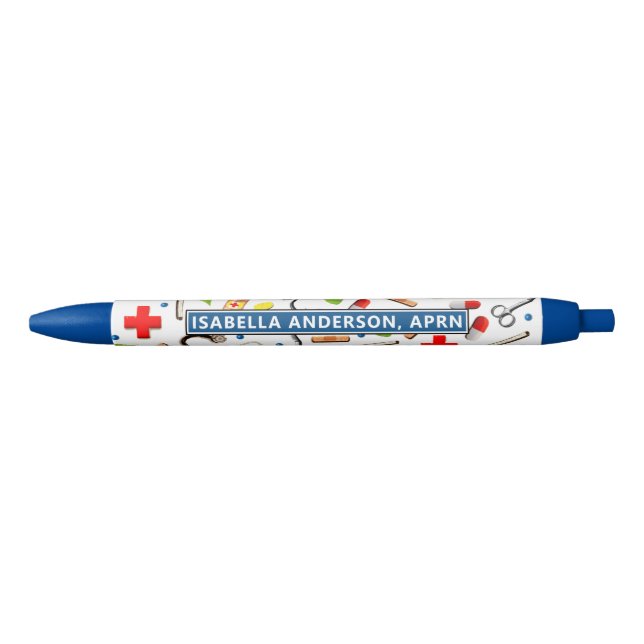 Personalized Nurse Gifts Black Ink Pen (Front)
