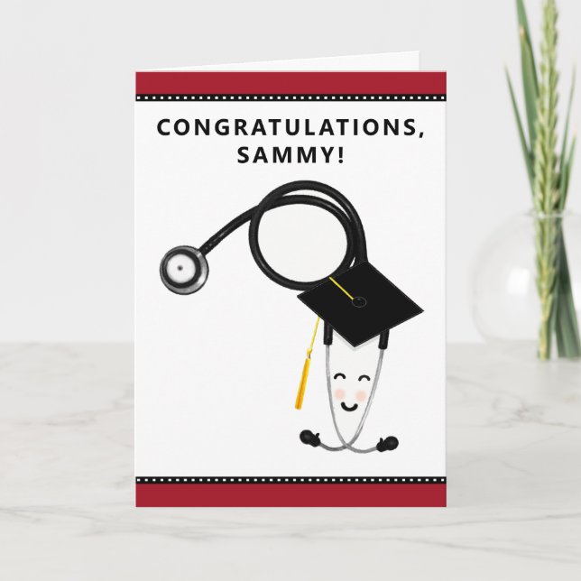 Personalized Nurse Graduation Card (Front)