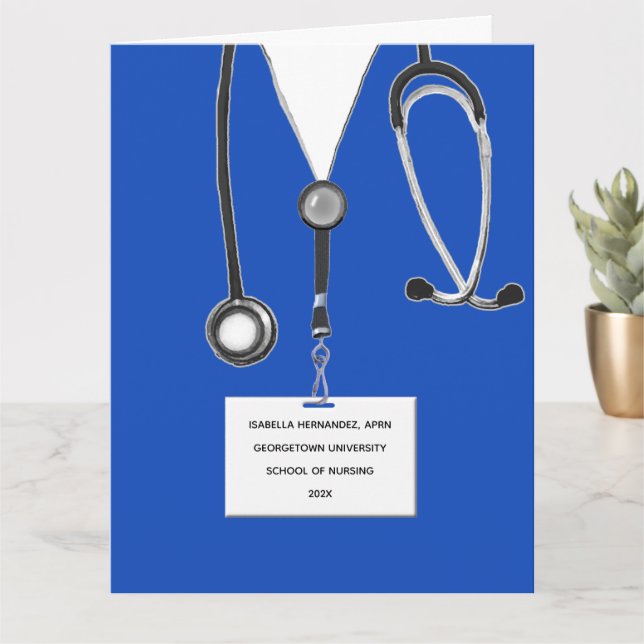 Personalized Nurse Graduation Card (Small Plant)
