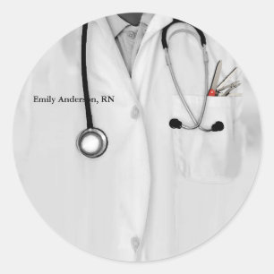 Personalized Nurse Graduation Classic Round Sticker