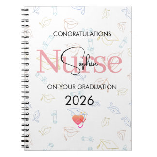 Personalized Nurse Graduation Congratulations Notebook