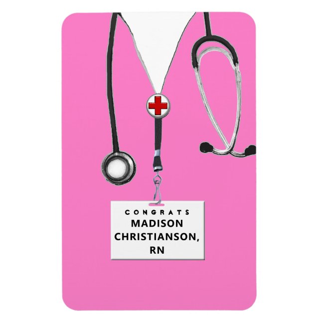 Personalized Nurse Graduation Gift Magnet (Vertical)
