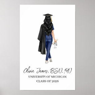 Personalized Nurse Graduation Gift, Nursing School Poster