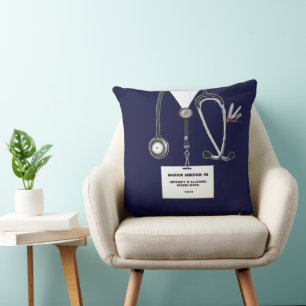 personalized nurse graduation gift throw pillow