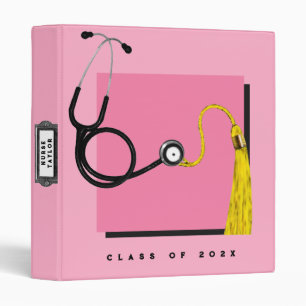 Personalized Nurse Graduation Scrapbook 3 Ring Bin Binder