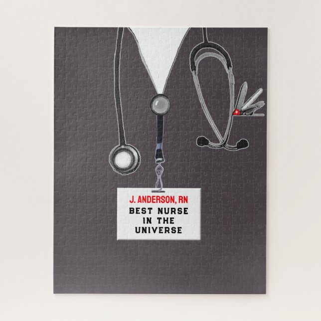 Personalized Nurse Jigsaw Puzzle (Vertical)