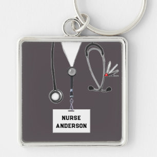 personalized nurse keepsake keychain