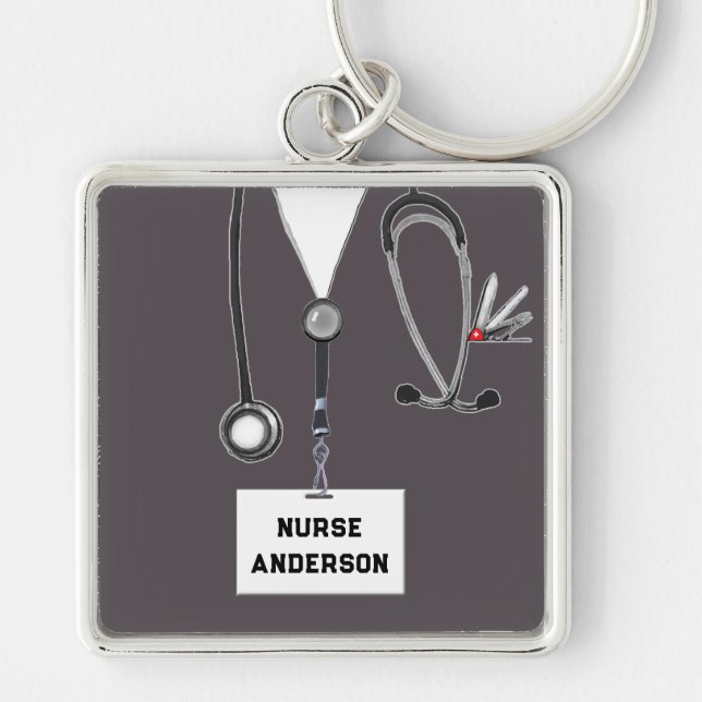 Personalized Nurse Keepsake Keychain (Front)