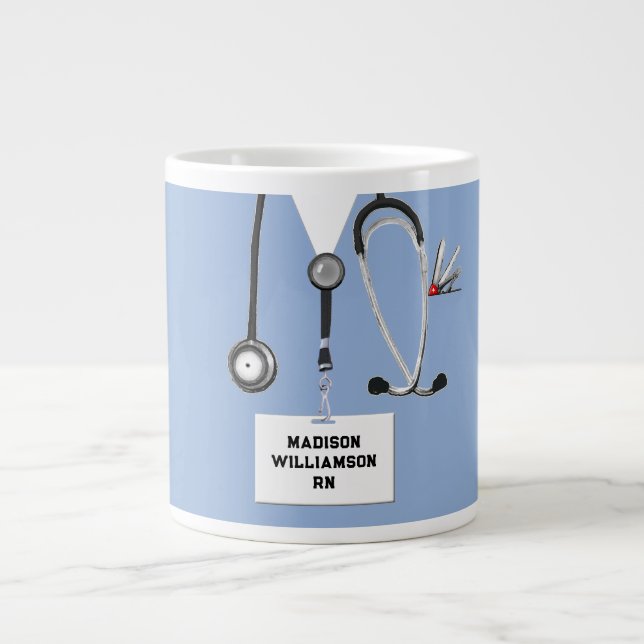Personalized Nurse Large Coffee Mug (Front)
