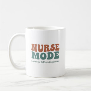 Personalized Nurse Mode Retro Typography Coffee Mug