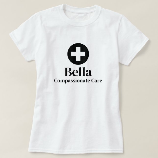 Personalized Nurse Name T-Shirt (Design Front)